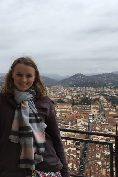 Michelle Mayes at the top of the Duomo in Florence, Italy